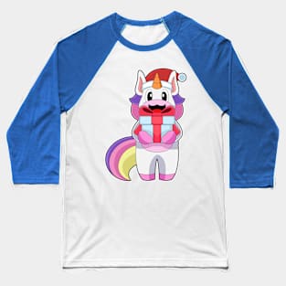 Unicorn Christmas Package Baseball T-Shirt